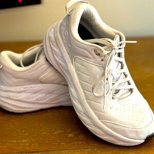 Women’s Hoka Bondi SR, All Leather, White, 8 1/2